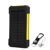 20000mAh Top Solar Power Bank Waterproof Emergency Charger External Battery Powerbank For Xiaomi MI iPhone Samsung LED SOS Light