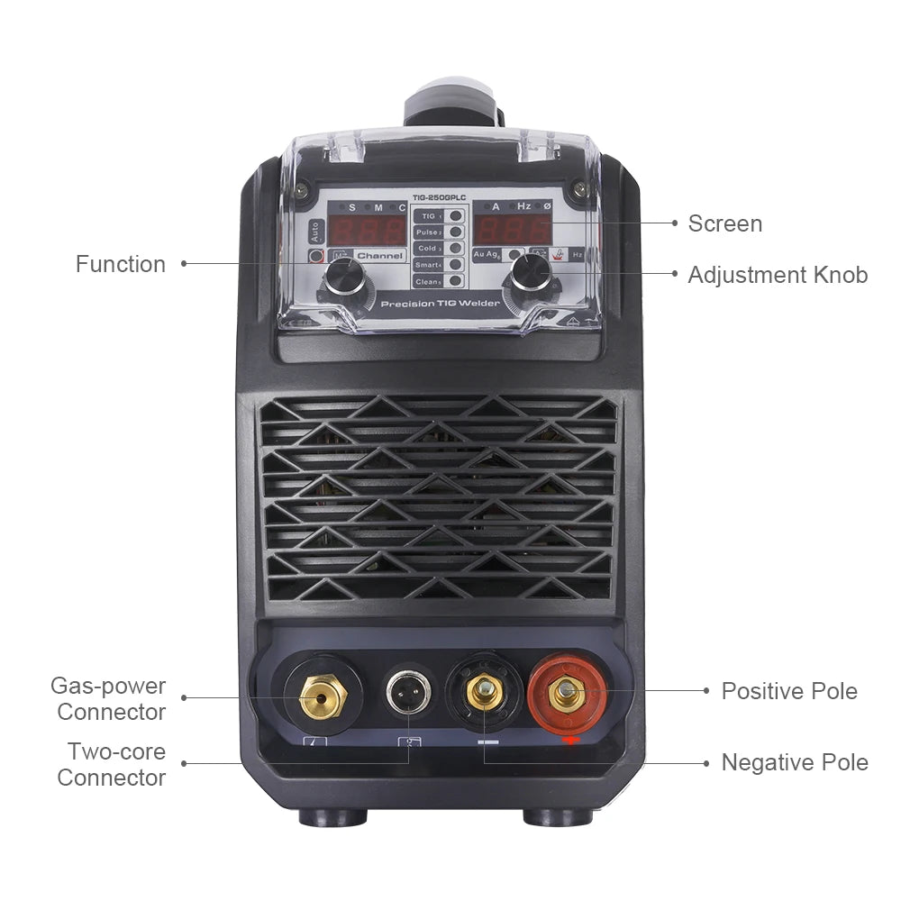 ANDELI TIG-250GPLC Professional TIG welding machine TIG/COLD/PULSE/CLEAN/Au-Ag Multifunctional Welder