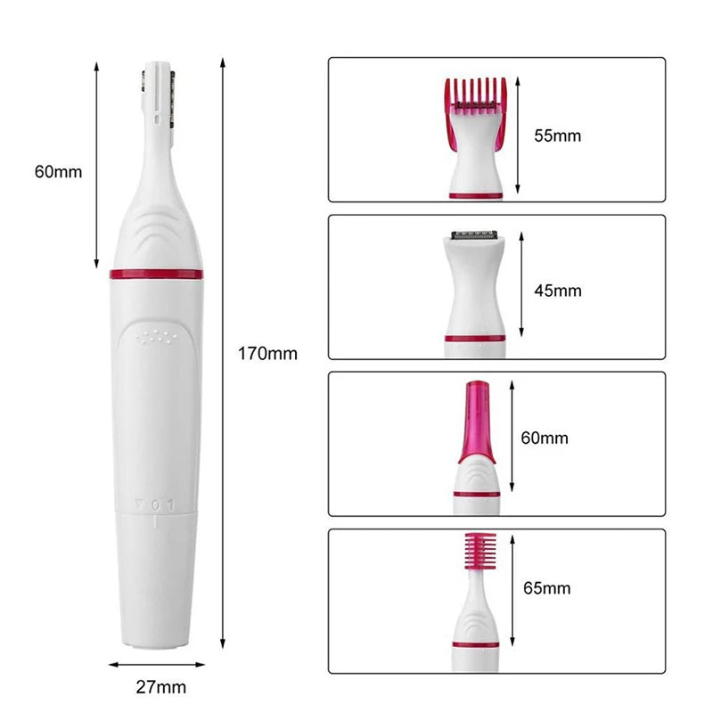 Kemei 5 In 1 Women Hair Removal Women Shaver Female Shaving Machine Electric Trimmer Razor Bikini for Eyebrow Face Underarm