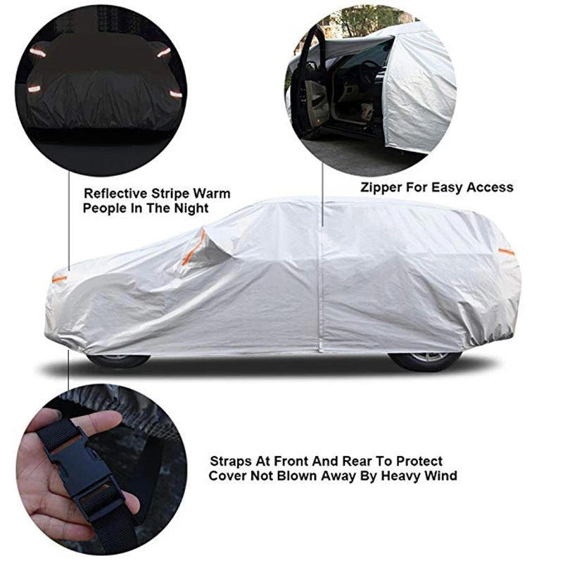 Kayme waterproof car covers outdoor sun protection cover for car for ford mondeo focus 2 3 fiesta kuga ecosport explorer ranger