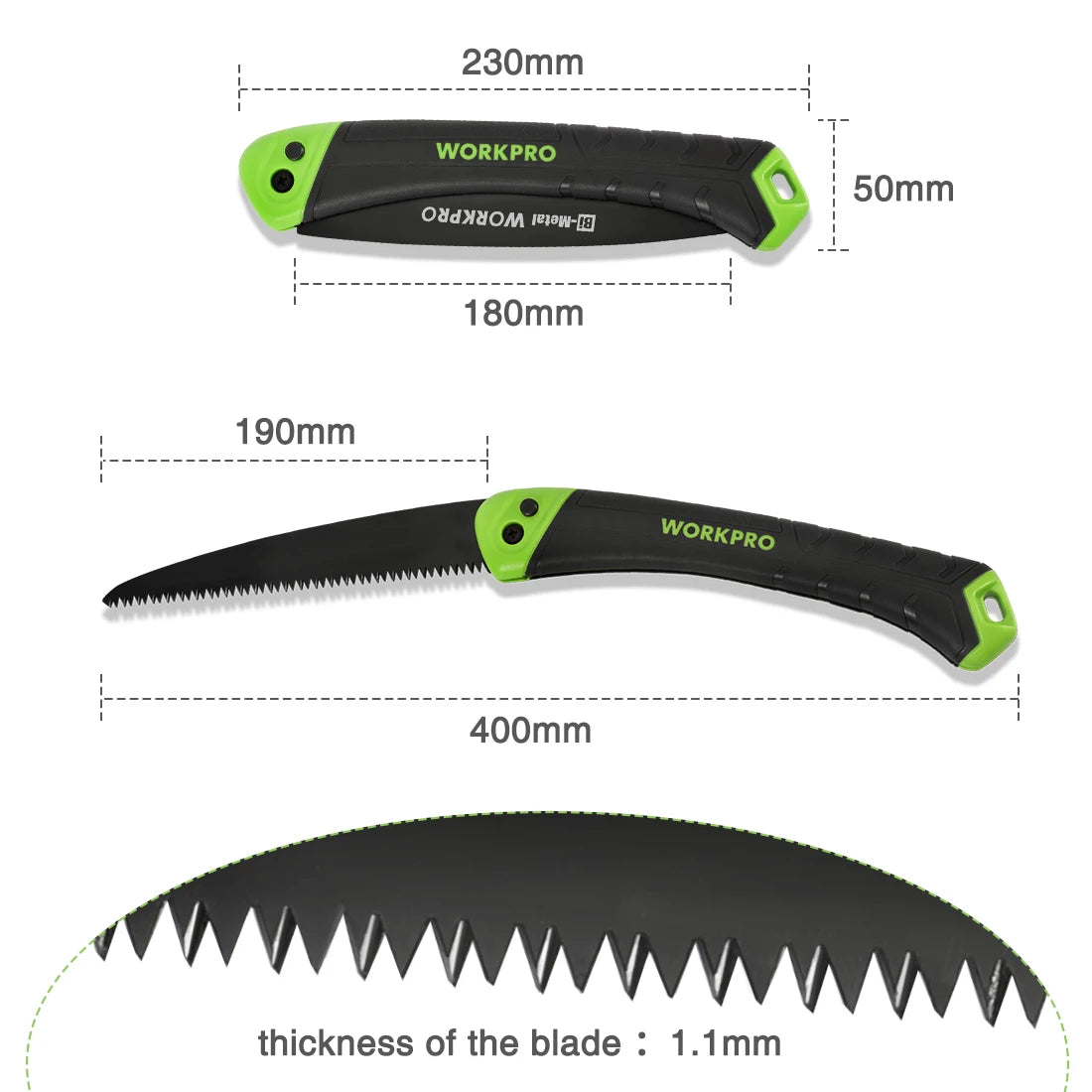 WORKPRO Folding punching Saw With 7 Inch Blade For Wood Branches Cutting Tree Trimming  Bamboo Pruning Bone Sawing