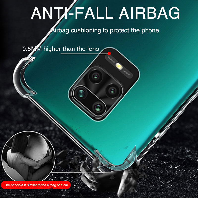 Shockproof Silicone Case On For Xiaomi Redmi Note 9 8 7 6 Pro Max 8A 9S Transparent Case For Xiaomi 8 9 Lite CC9 Pro mi 9t Cover