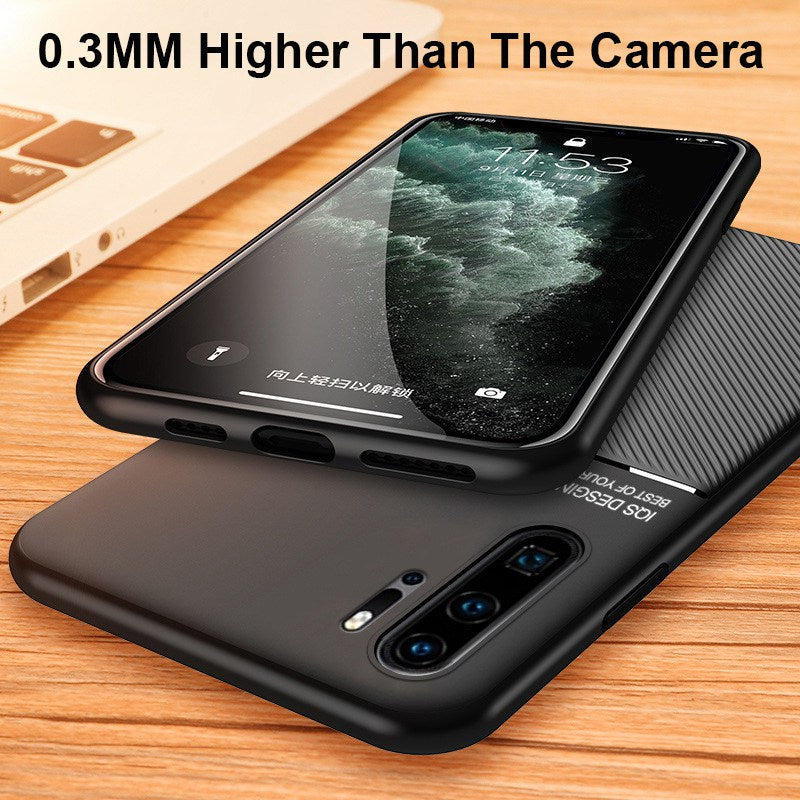 Luxury Texture Slim Matte Leather Phone Case For Huawei Mate 9 10 Pro 20 Lite 20X P10 P20 P30 Lite P40 Pro Lite Cover Case Coque