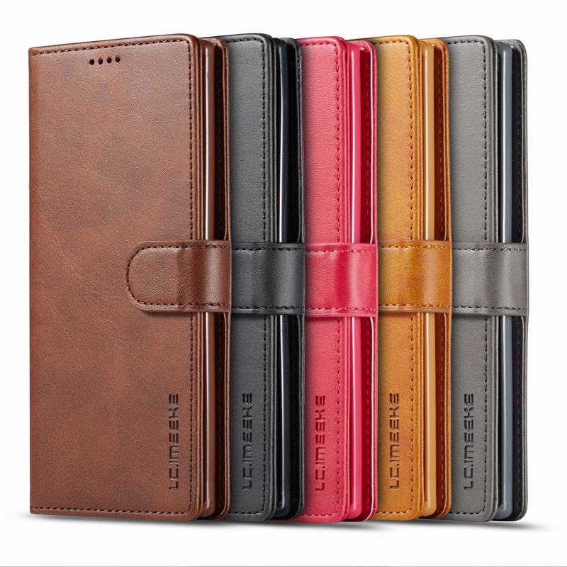 For Samsung Galaxy Note 10 Plus Case Flip Wallet Cover Samsung Galaxy Note 10 + 5G Phone Case Luxury PU Leather Book Cover Stand