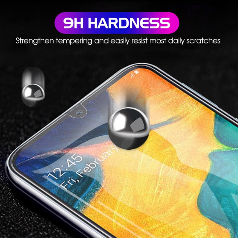 2PCS Glass 9H HD Tempered Glass for Samsung A50 A40 A30 A10E A20E Screen Protector for Samsung Galaxy A90 A80 A70 A60 A2 Core