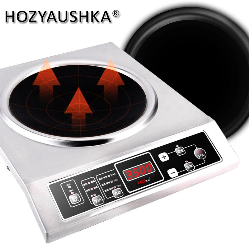 Commercial Induction Cooker 3500 Watt High Power Induction Cooker Stainless Steel Concave Induction Cooker Hotel Restaurant Hous