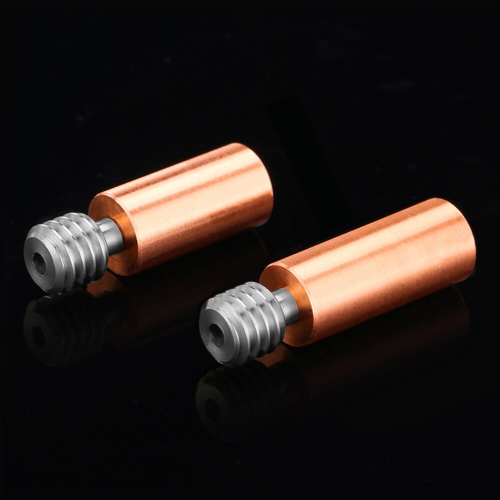 3DSWAY 3D Printer Parts Titanium Alloy Bimetal Heatbreak Red Copper Smooth Throat M6 Thread V6 Hotend Heater Block Nozzle 1.75MM