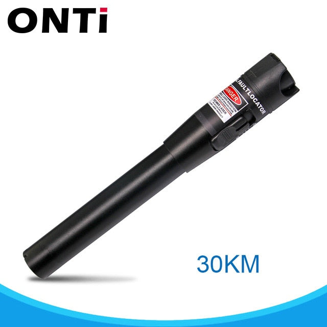 ONTi 30MW/20MW/10MW/5KM Visual Fault Locator,Fiber Optic Cable Tester 5-30KM Range,Red Laser Light Pen,Type SC/FC/ST