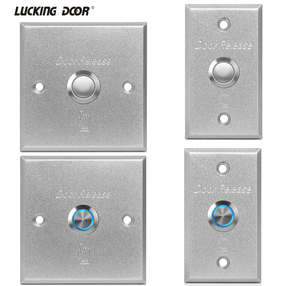 Door Exit Button Release Push Switch access control system LED light inciator Aluminum alloy Push Button electric lock Switch