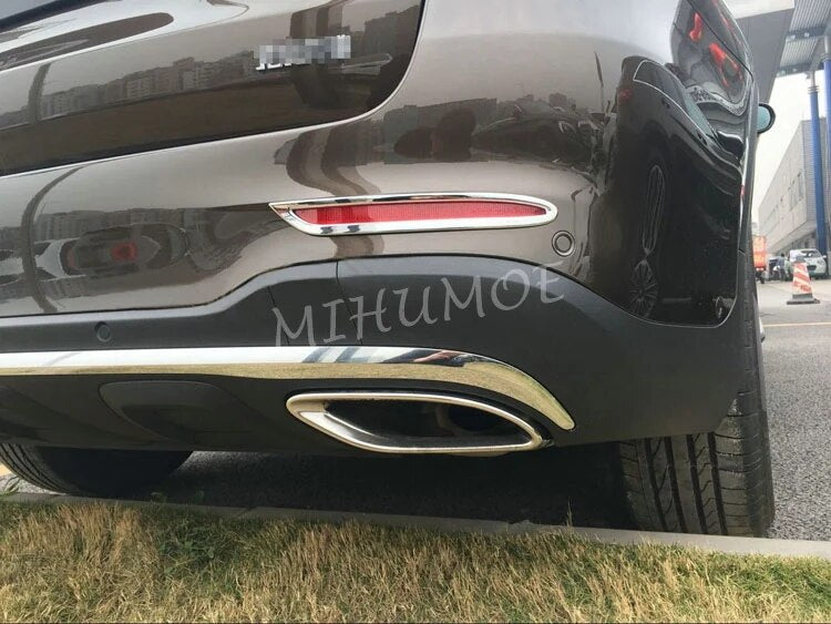 For 2016 2017 2018 2019 2020 2021 Mercedes GLC X253 ABS Chrome Car Rear Fog Light Lamp Cover Trims