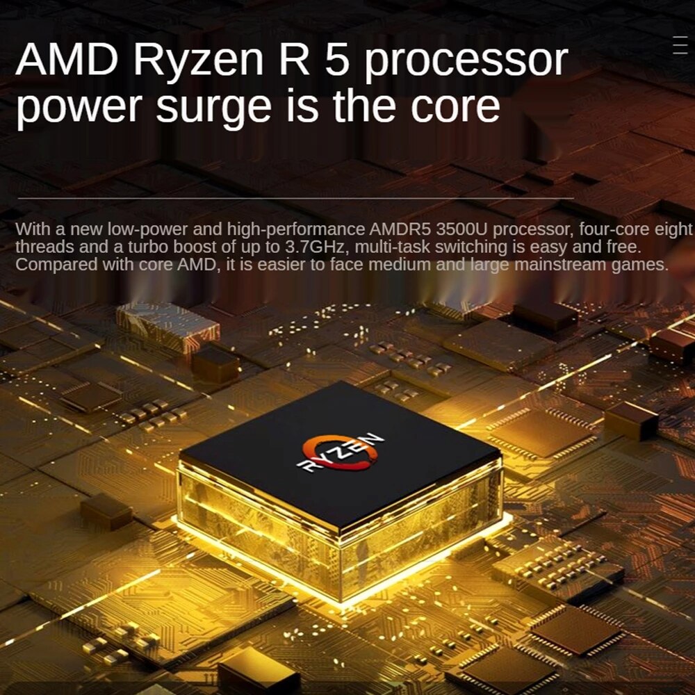 AMD ryzen 5 3500u MAX Ram 36GB Max Rom 2TB SSD Metal Computer 2.4G/5.0G Wifi Bluetooth windows10 Metal portable gaming laptop