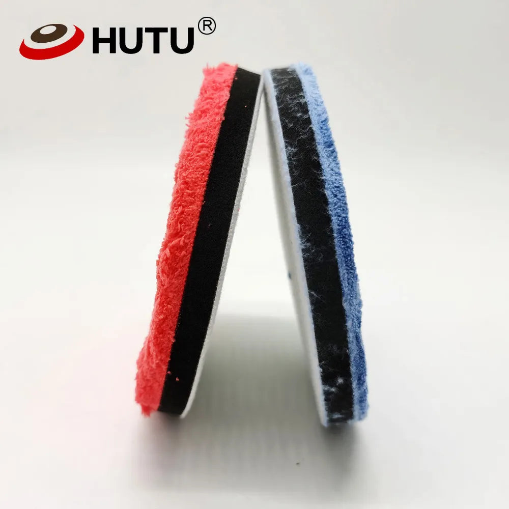 HUTU 3/4/5/6/7inch Microfiber Polishing Pad For Cars Body Polish Micro Fiber Polishing Wheels For DA/RO Car Polisher