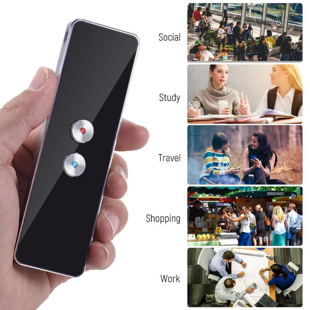 Smart Voice Translator Instant High Recognition Ability Accurate 30+ Languages Translation Lightweight Long-time Use 2-way