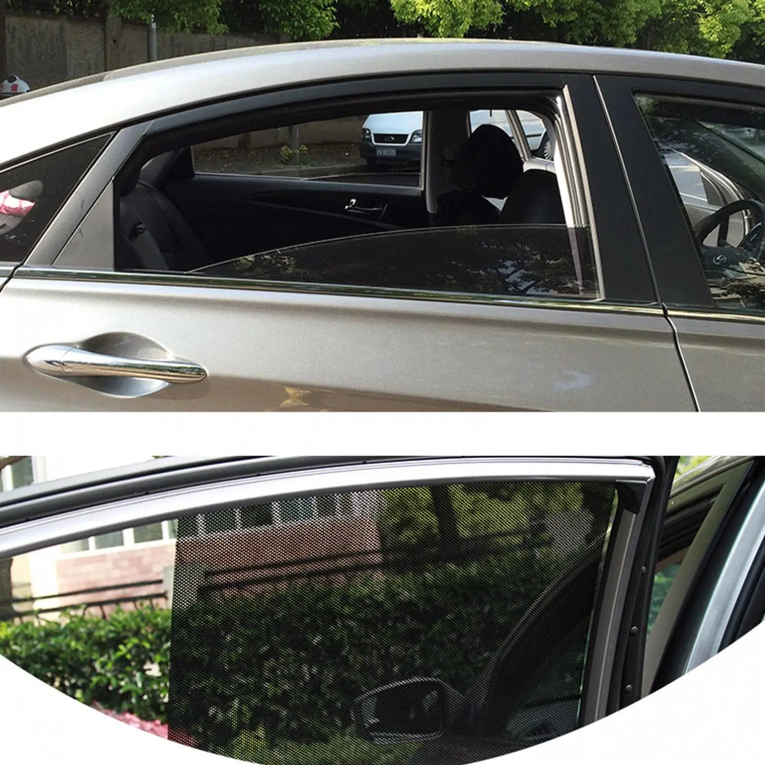 2pcs/lot Car Curtain Windshield Sticker Sun shade UV Protection Sunshade Shield Cover Side Window Film Auto Stying 63 x 42cm