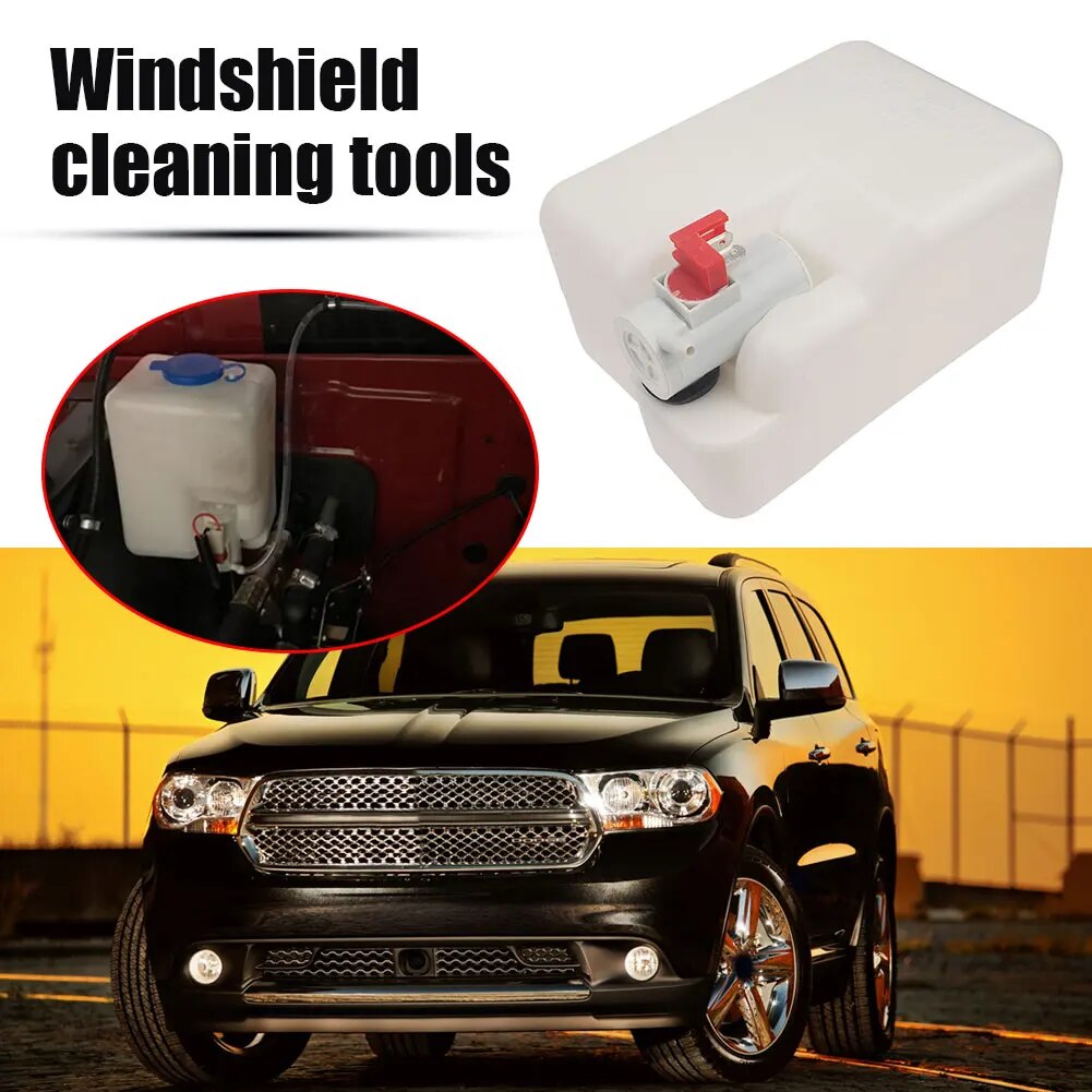Universal Car Windshield Washer Bottle 12V Windscreen Washer Pump Fluid Tank 1.5L Reservoir Nozzle Sprayer Kit