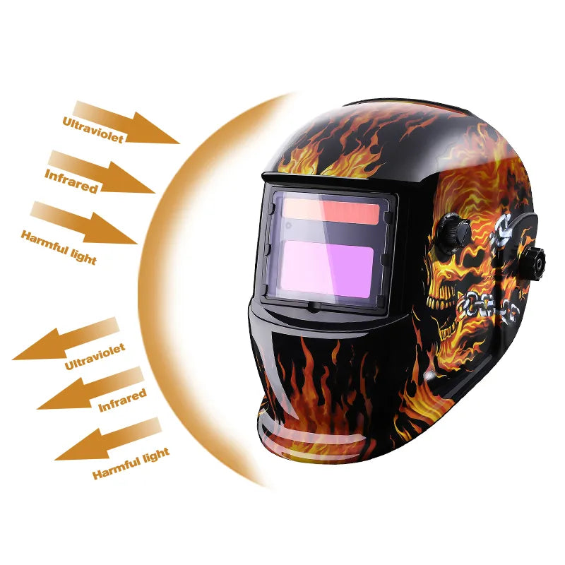 DEKO Welding Equipment Electric Welding Mask Auto Darkening Welding Lens Adjustable Range Helmet for MIG MMA Welding Machine