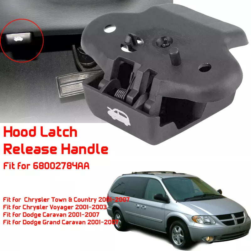 Hood Latch Release Pull Handle Switch Fit for Chrysler Voyager 2001-2003 Dodge Caravan 01-07 68002784AA