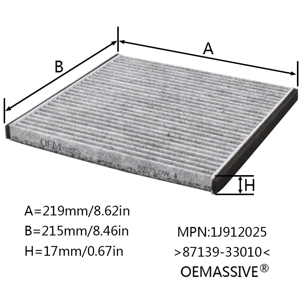 5x Cabin Air Filter For Toyota Solara Sienna Prius FJ Cruiser Celica Camry Avalon 4Runner Lexus RX330 GX470 ES330 87139-33010