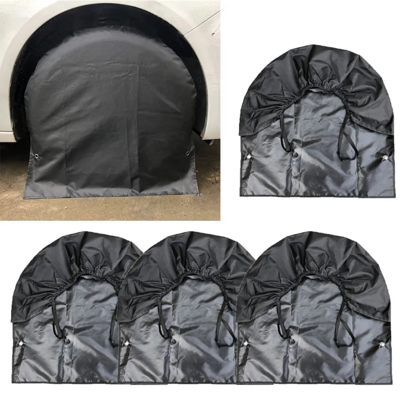 Tire Protector 27 inches-32 inches Black Storage Protective Covers Water Proof For Trailer RV Wheel Tire Waterproof Dust-proof