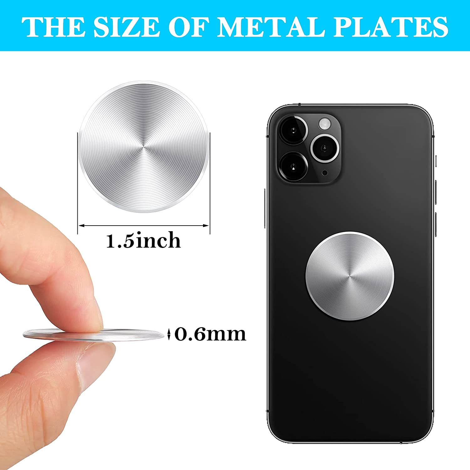 XMXCZKJ Metal Plate Disk For Magnet Car Phone Holder iron Sheet Sticker For Magnetic Mobile Phone Holder Car Stand Mount