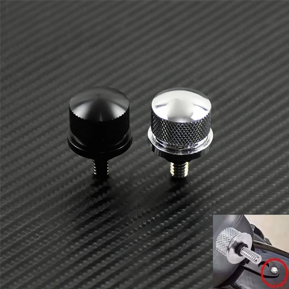 Motorcycle Black/Chrome Seat Bolt Tab Screw For Harley Touring Road King Street Glide Softail Dyna Sportster XL Street Bob 96-19