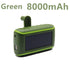 Multifunctional Solar Power Bank 6000/8000mAh Hand Crank Dynamo Powered Double USB Outdoors Solar Portable Charger PoverBank