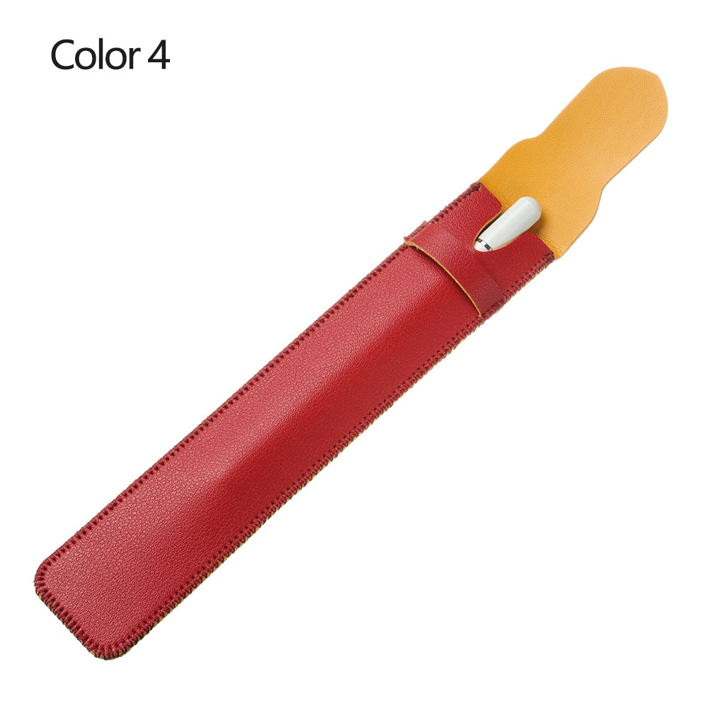 Stylus Pen Cover For IPad Apple Pencil Case Holder Soft Leather Anti-scroll Pouch Cap Nib Cover Tablet Touch Pen Protective Case