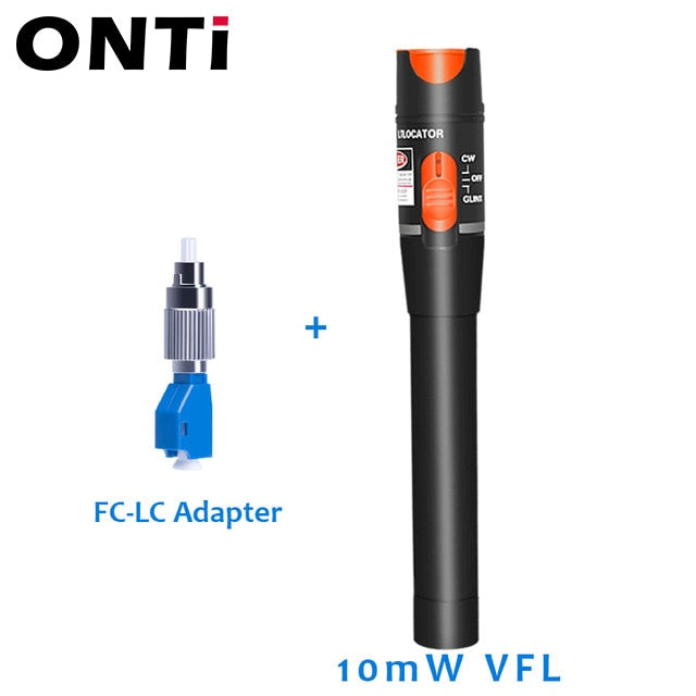 ONTi 30MW/20MW/10MW/5KM Visual Fault Locator,Fiber Optic Cable Tester 5-30KM Range,Red Laser Light Pen,Type SC/FC/ST