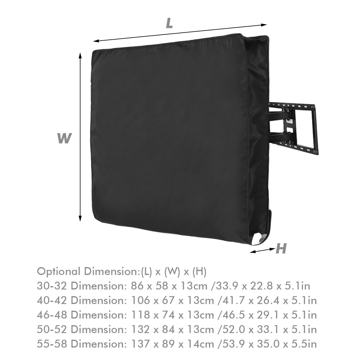 Waterproof Outdoor TV Cover Protect TV Screen Dustproof Cover Oxford Television Case for 30-58 Inch TV All-Purpose Dust Covers