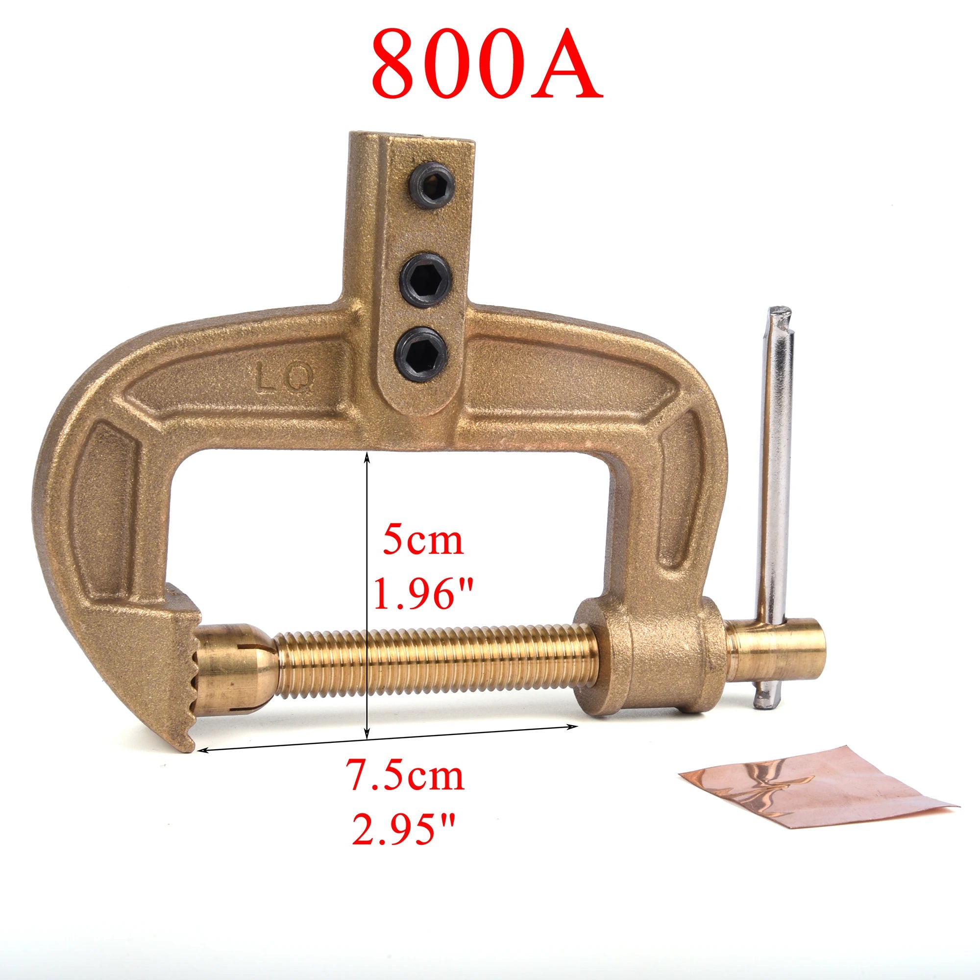 Welding Ground Clamp 260/300/500/600/800/1000A Heavy Duty Brass A/C Type Screw Earth Clip For TIG/MIG/MMA Welding Plasma Machine