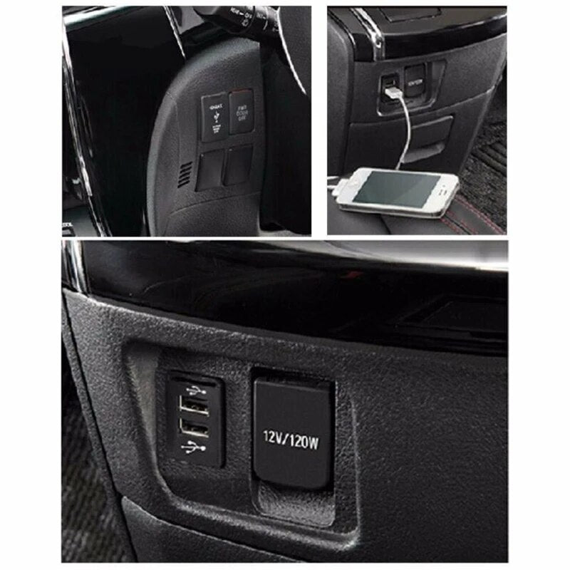 Car 2-Port Rapid USB Charger For Toyota SUV FJ Land Cruiser Fortuner Tacoma Highlander 4Runner Car USB Charger