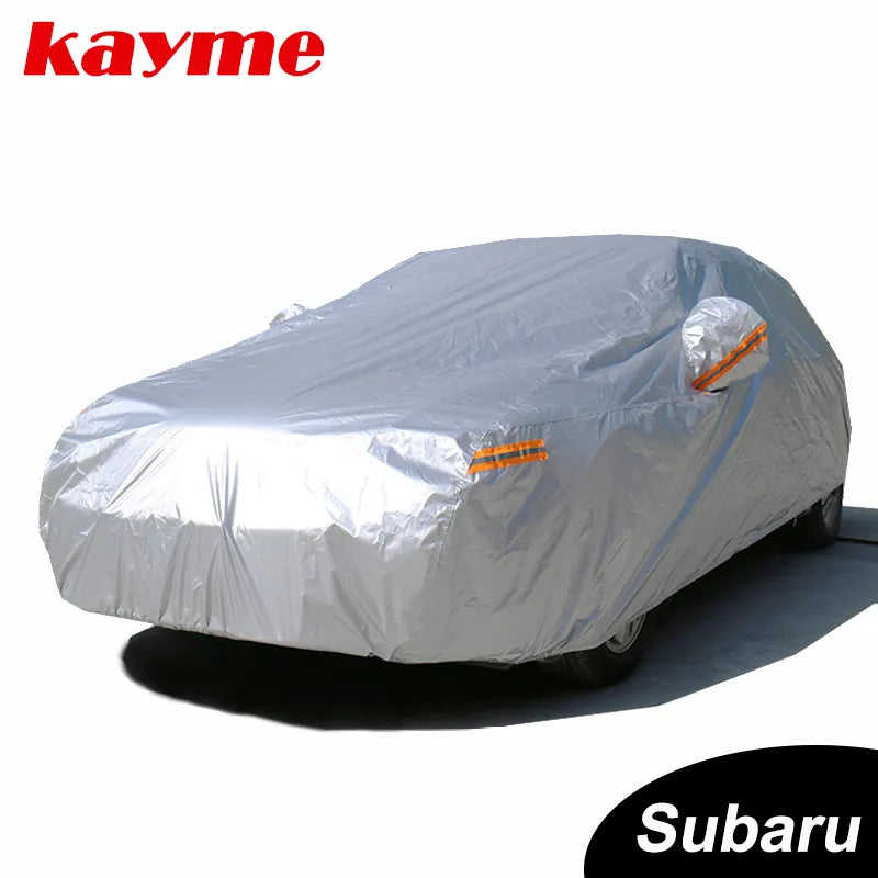 Kayme Waterproof full car covers sun dust Rain protection cover auto suv protective for Subaru bra xv forester Legacy Outback