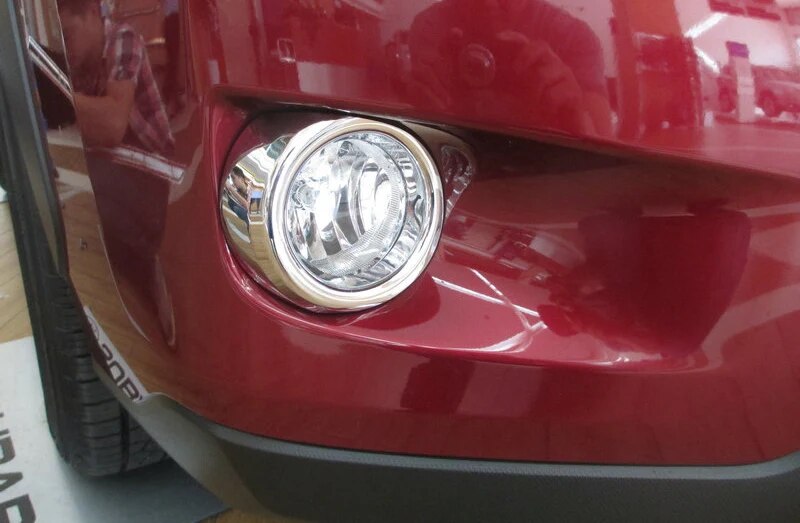 Chrome Front Fog Light Cover For Subaru XV Crosstrek 2013 2014 2015 Foglight Lamp Molding Accessories