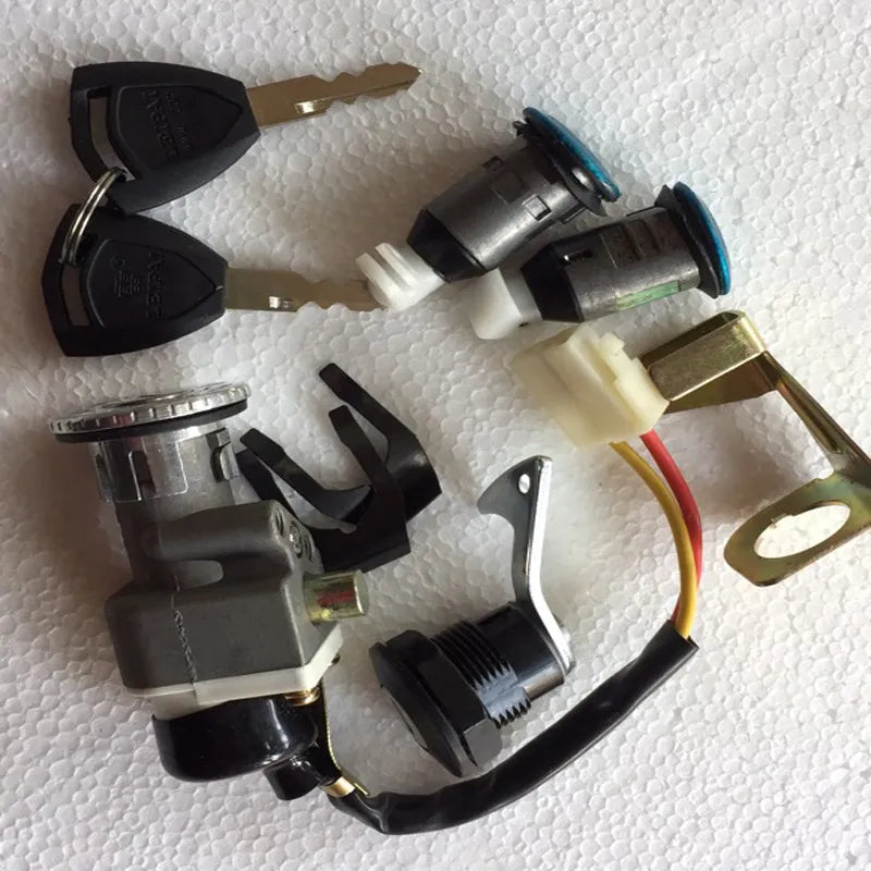 A394 Motorcycle Accesseries Ignition Switch Seat Lock Key Set For YAMAHA ZY125 ZY100 CH125 Scooter Electric Ignition Switch Lock