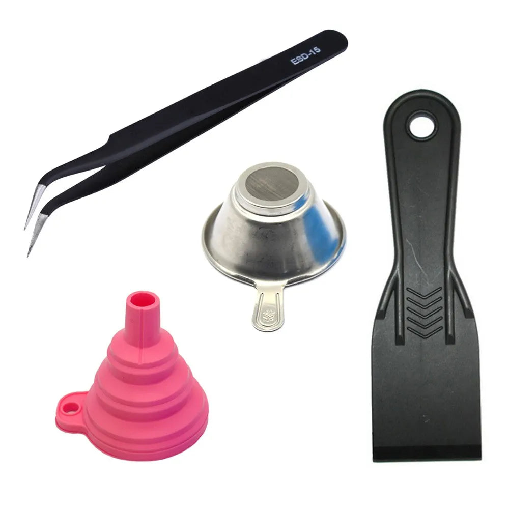 3D Printer parts Silicon Funnel+Metal UV Resin Filter Cup+tweezers+SLA Resin Special Tool Shovel for Photon DLP Parts