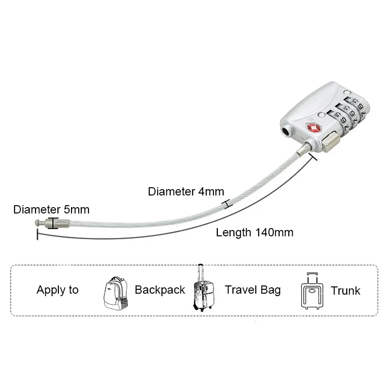 TSA Locks Smart Combination Lock For Travel Luggage Suitcase Anti-theft Customs Code Password Padlock