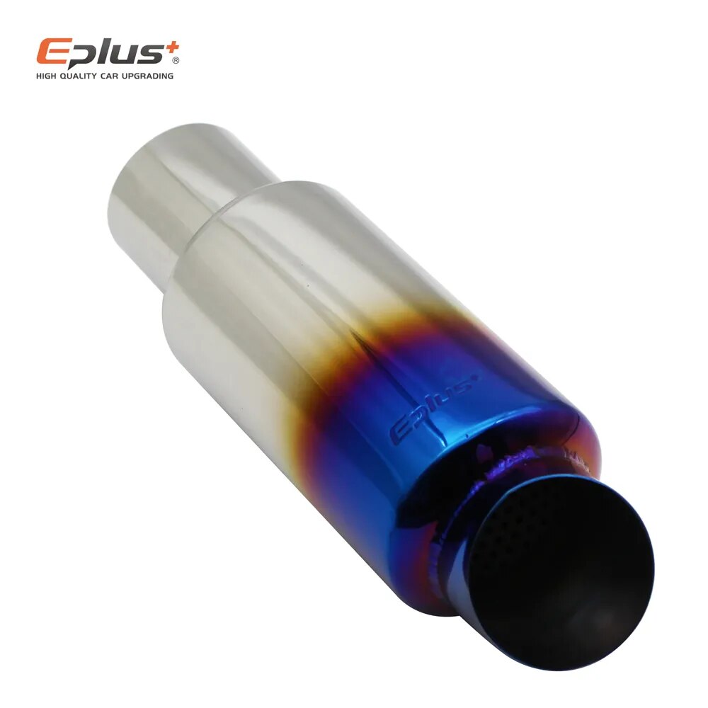 EPLUS Car Motorcycle Styling Exhaust System Muffler Tail Pipe Tip Universal High Quality Stainless Steel ID 51mm 63mm 76mm