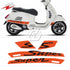 For Vespa GTS 300 GTS300 Sport Super Sticker Motorcycle Side Decal