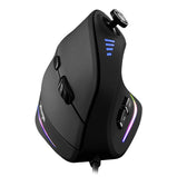 For ZELOTES Vertical Gaming Mouse Programmable USB Wired RGB Optical Mouse 11 Buttons 10000 DPI Adjustable Ergonomic Gamer Mice