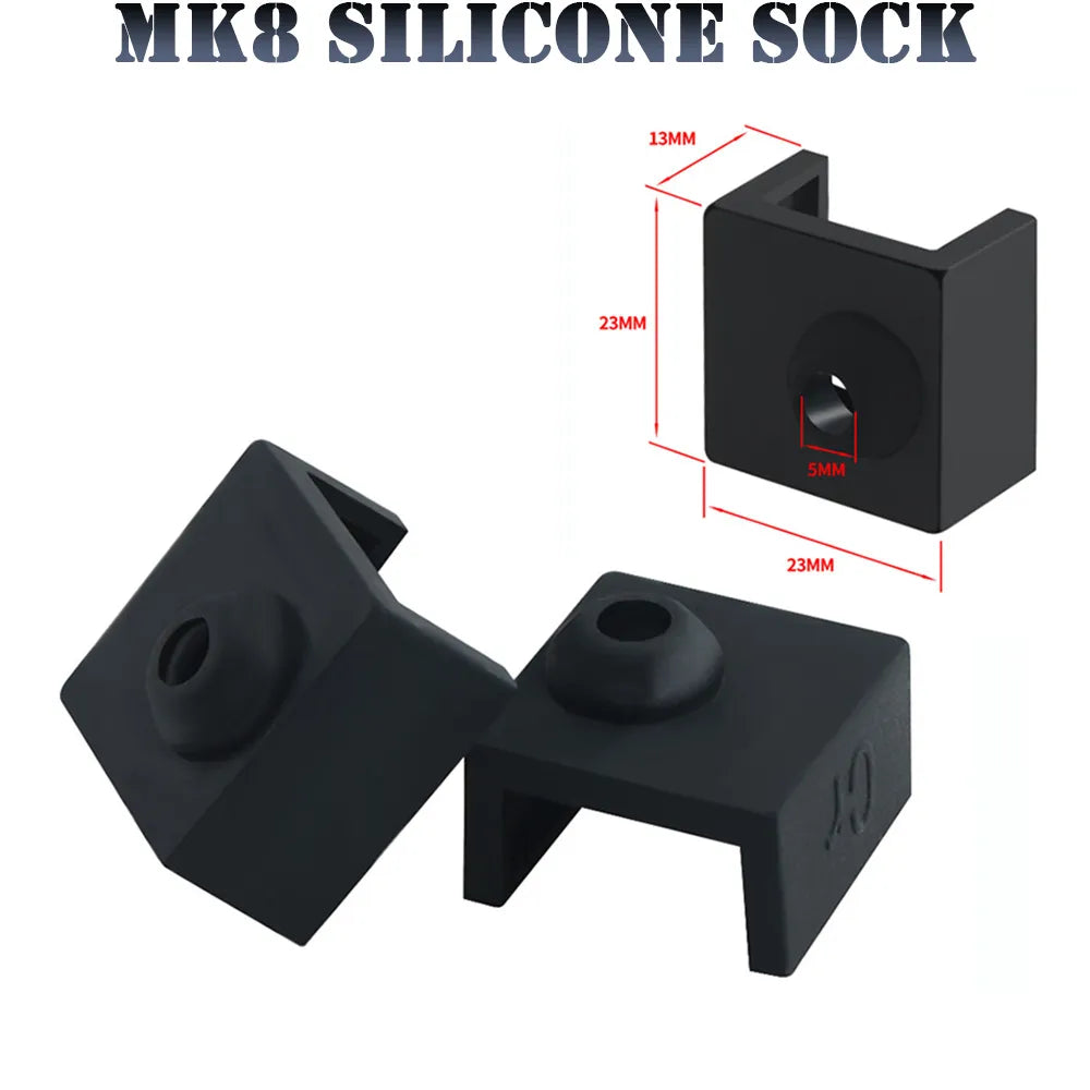 Printer Silicone Sock Fits MK7 MK8 MK10 Aluminum J-head Hotend Extruder Heater Block Cover for CR-10 Ender3