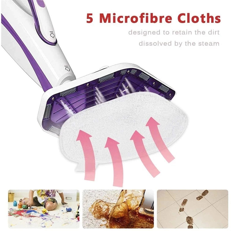 2PC Cleaning Washable Mop Cloths For Polti Kit Vaporetto PAEU0332 Vaporforce Steam Vacuum Cleaner Replacement Mops Attachment