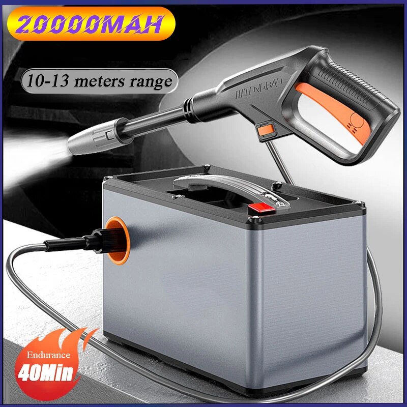 20000mAh High Pressure Washer 450W Wireless Car Washer Lithium Battery Portable Household Car Wash Water Gun With Foam Generator