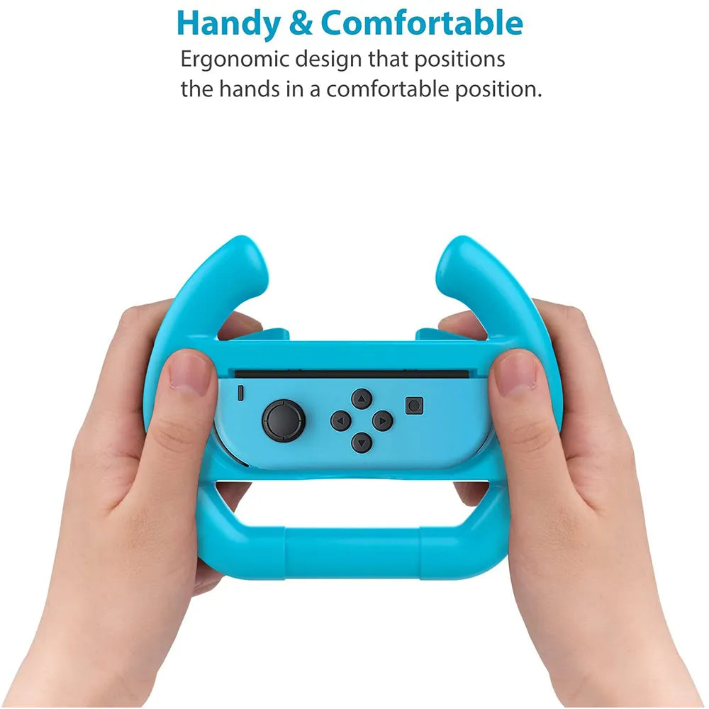2PCS Nintend Switch ABS Steering Wheel Handle Stand Holder Left Right Joy-Con Joycon For Nintend Switch NS NX Controller Wheels