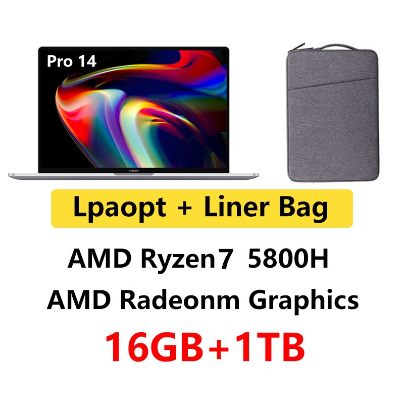 Xiaomi Mi Notebook Pro14 Ryzen AMD Ryzen 7 5800H/R5 5600H 16GB+512GB/1TB PCle  2.5K 120Hz Screen 14Inch Laptop Computer PC