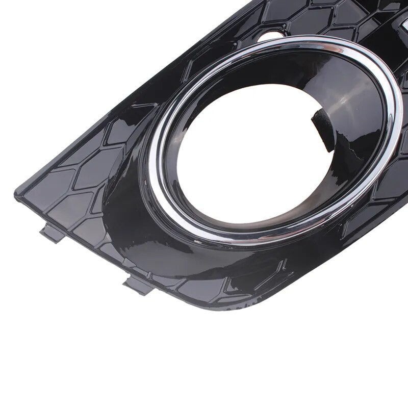 Fog Light Frame Cover Trim Front Bumper Lamp Grille Cellular Grid Fit For Audi A4 B8 RS4 Style 2009-2012 Car Accessories
