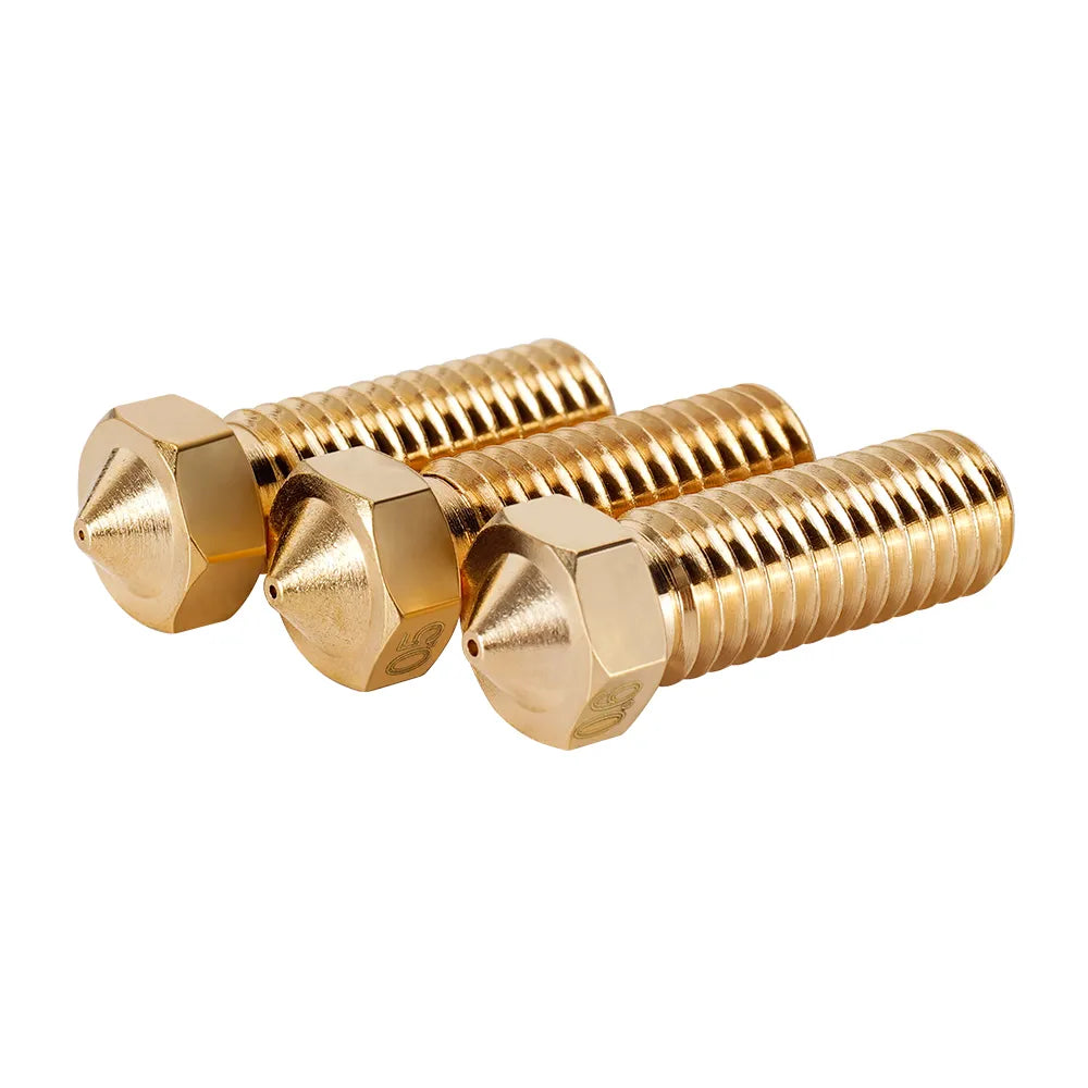 MEGA 8pcs/lot 3D Printer Volcano Nozzles Stainless Steel Brass M6 Thread Hotend Nozzle 0.2mm-1.2mm For 1.75mm 3mm Filament