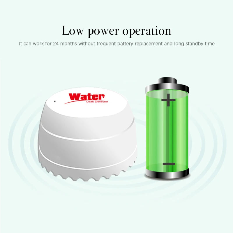 WiFi TUYA Water Leak Water Detector Leakage Sensor Smart Home Alarm Tuyasmart Smart Life APP Flood Alert Overflow Security