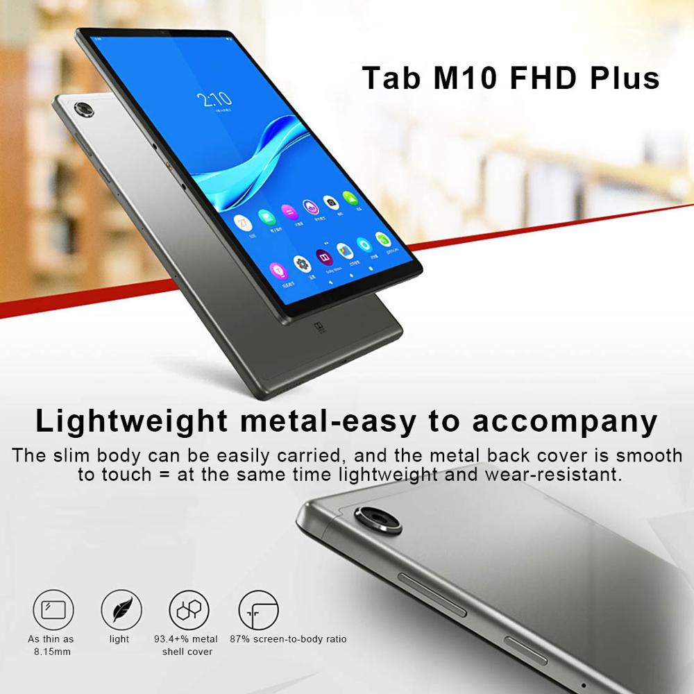 Lenovo Tab M10 Plus 10.3" Tablet PC 4GB+64GB MediaTek P22T Octa Core Android 9.0 Tablets WiFi / 4G LTE Dual Camera 13MP 7000mAh