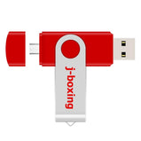 J-boxing OTG USB Flash 32GB Dual Port Pendrive 32gb Micro USB Flash Drive Swivel Memory Stick for Samsung Huawei Tablet 8 Colors