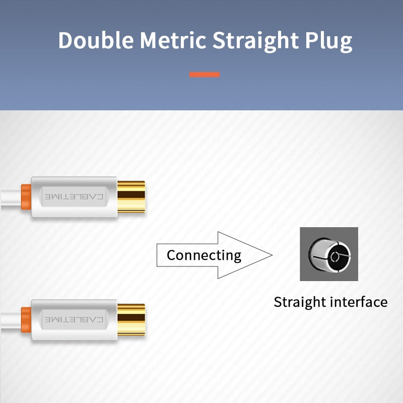 CABLETIME Video Cable TV M/F 3C2V Cable For High-definition Television HD High Quality Antenna TV STB Digital TV Line N314